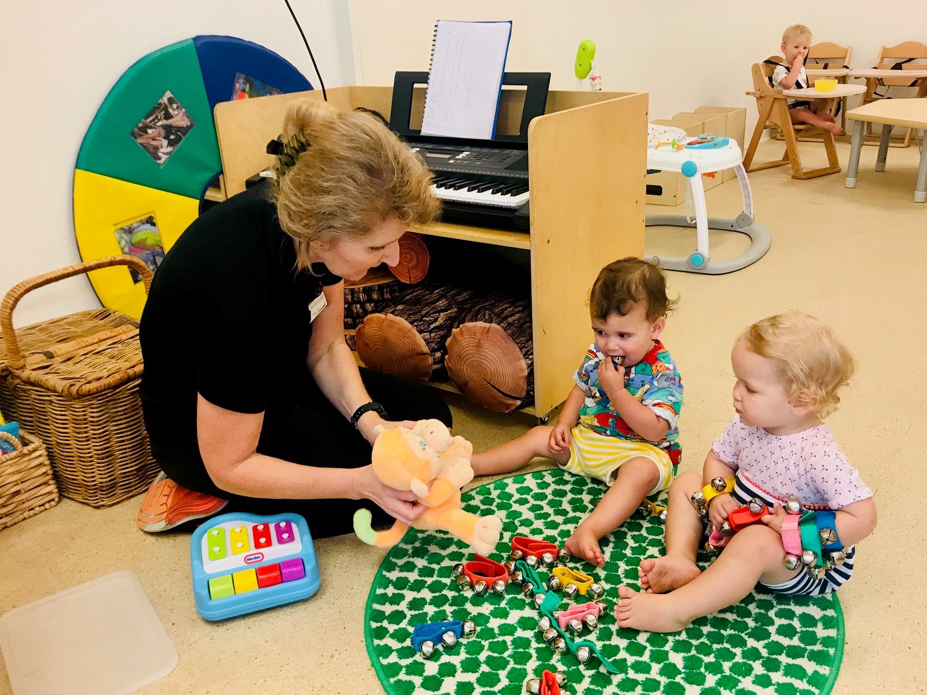 Babies enjoying a music lession